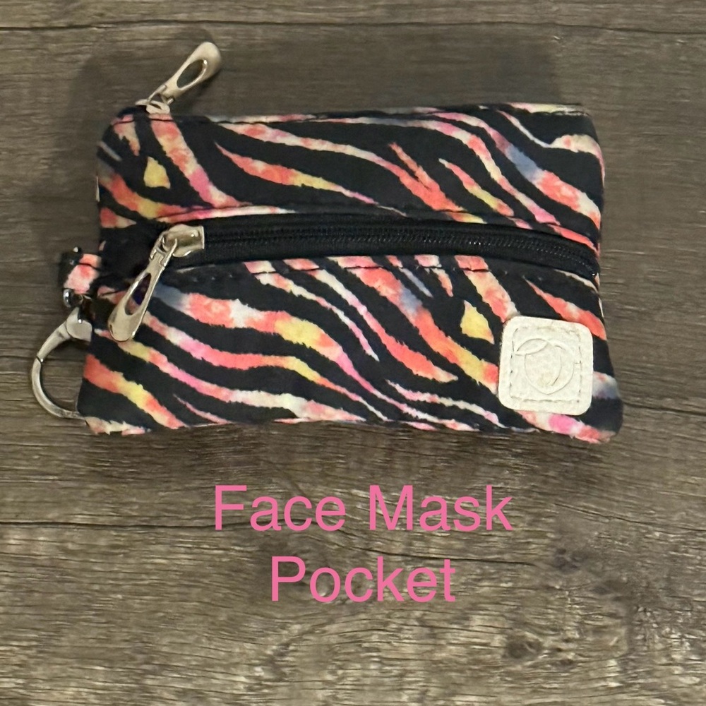 🔸Zebra Print Accessory Pouch & Matching Face Mask Set🔸 - Picture 5 of 7